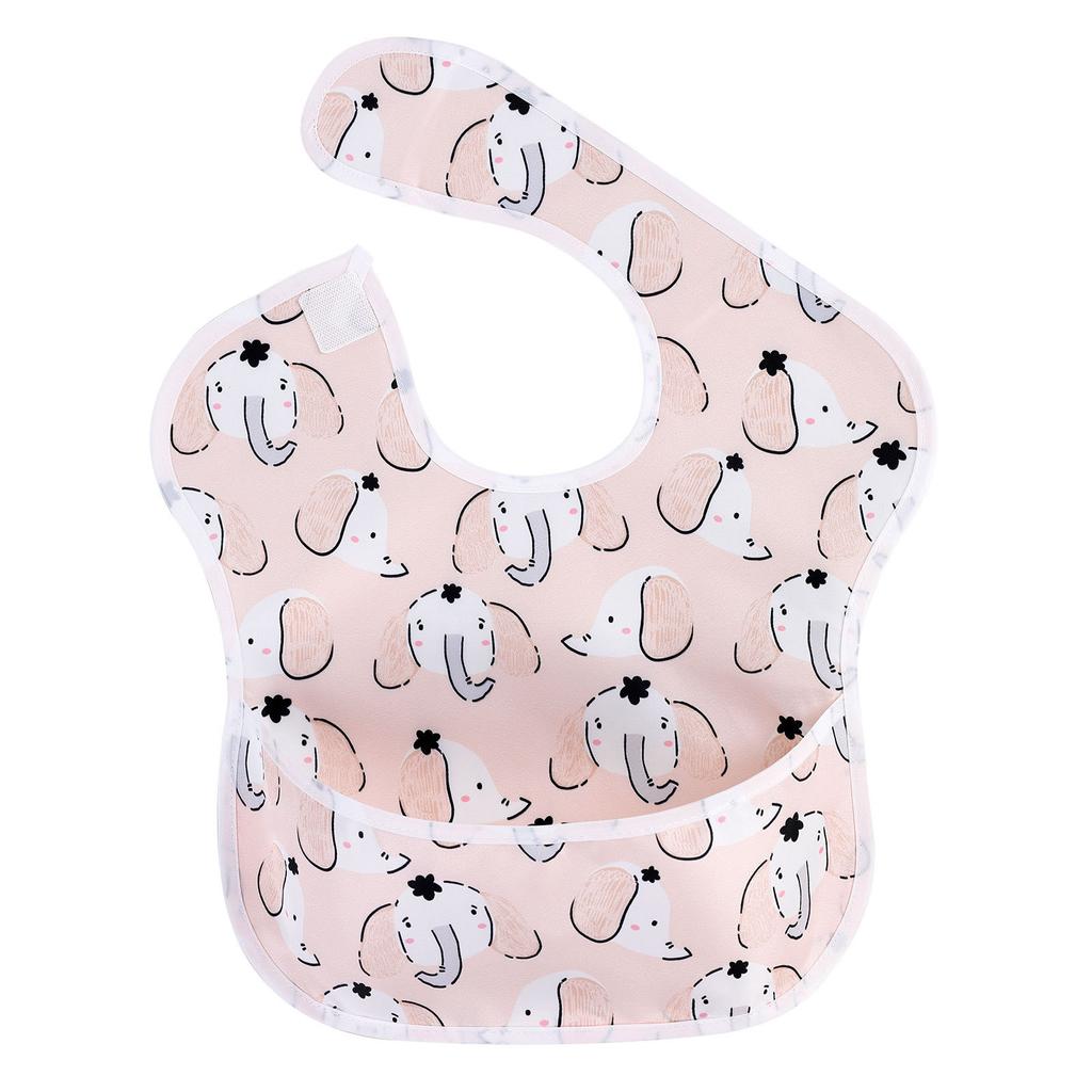 Newborn Infant Baby Boys Girls Cartoon Colorful Waterproof Bib Feeding