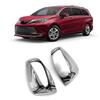 DTC2 Chrome Rearview Side Glass Mirror Cover Trim Frame Side Mirror Caps for Toyota Sienna Platinum/Limited