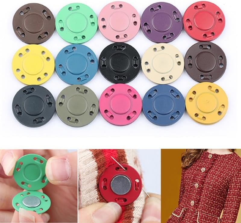 Nuovi 10 Paia Bottoni Magnetici Bottoni a Pressione Invisibili Magnete Chiusura a Pressione Cucito Giacca Cappotto Cardigan Borsa Accessori per Cucito Fai da Te