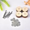 100/50PCS Wood Joints Connector Handmade Teddy Bear Wood Circle Craft Child Kid Toy DIY Scrapbooking Manual Handicraft Accessory