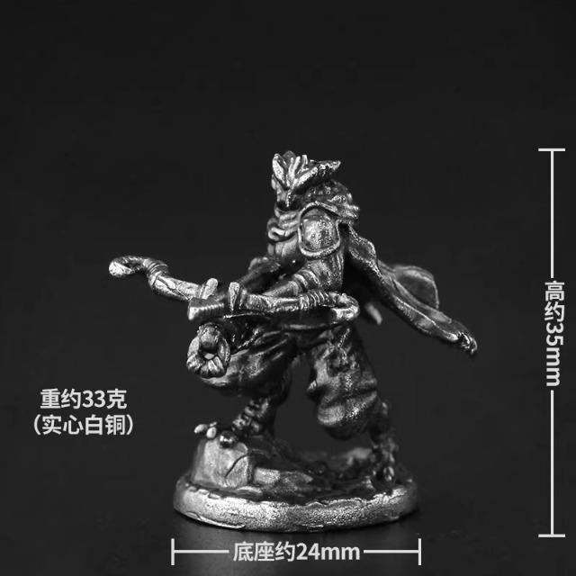Handmade White Copper Night Owl Troop Miniatures, Fantasy Owl Soldier Figurines, Tabletop RPG Game Pieces, Gift for Men