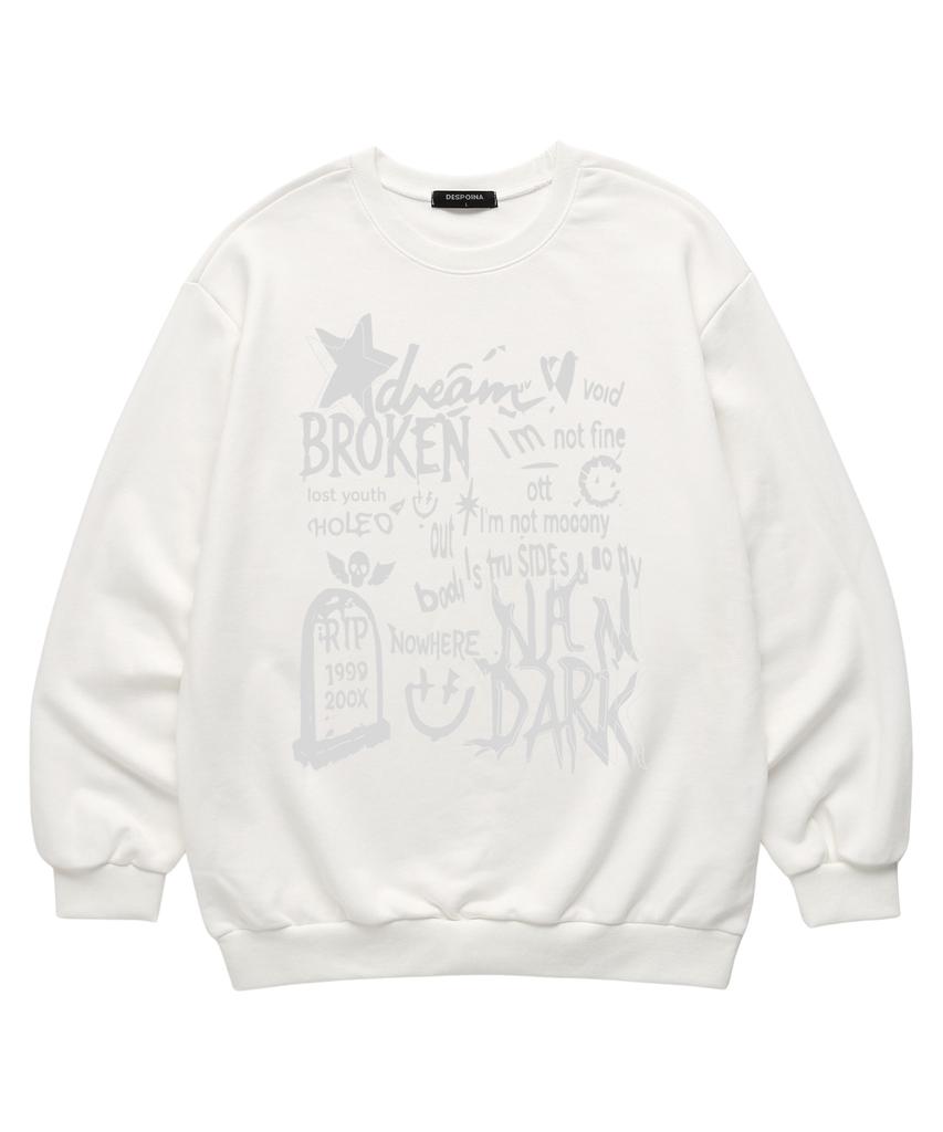 VANNWORKS Broken Star Sweatshirt (Vls0220) Weiß (Typ A)