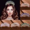 European and American Bridal Tiara Tiara Hair Accessories Princess Crown Performance Catwalk Alloy Diamond Tiara