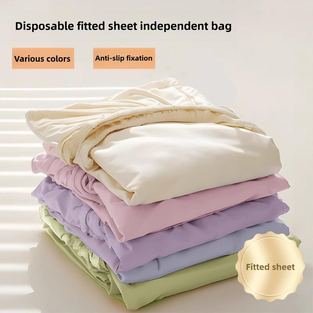 Non Slip Disposable Fitted Sheet with Elastic Bands Disposable Sheet Bed Cover  Hotel