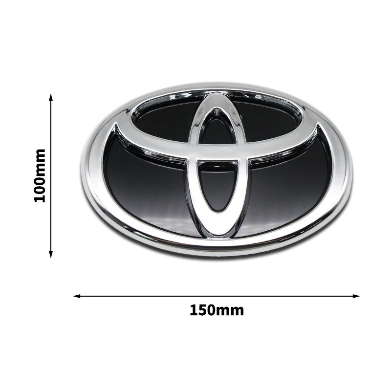3D Car Logo Modified Black Logo Badges Front Rear Logo Silver For Toyota Hybrid Series Prado Highlander Camry Corolla Styling