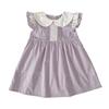 Summer Lace Flutter Sleeve Bowknot Dress for Baby and Toddler Girls