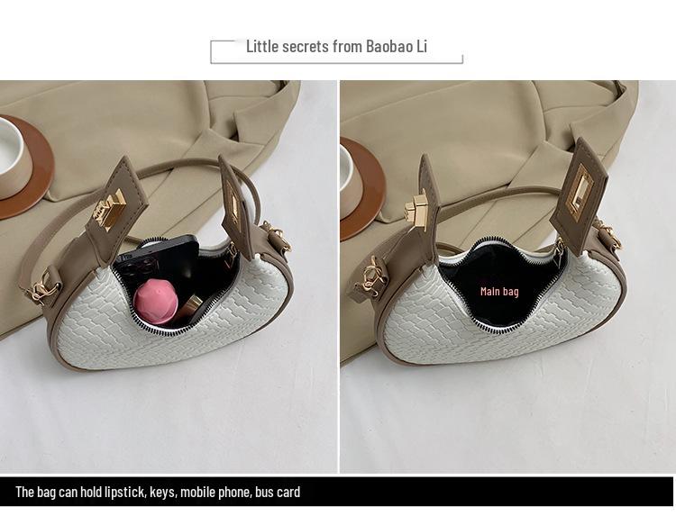 2025 Ρετρό Γυναικεία Τσάντα Χιαστί Σχήμα Ημισελήνου – Ειδικού Σχεδιασμού Τσάντα Ώμου