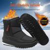 Men's Winter Waterproof Snow Boots - Thickened, Warm, Plus Velvet Cotton, Comfortable, Casual for Elderly
