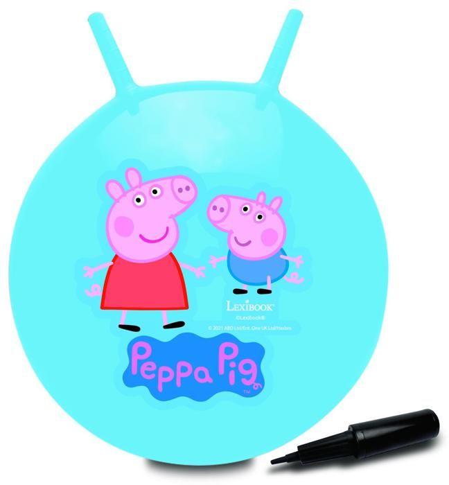 Balle sauteuse Gonflable - Lexibook - Peppa Pig - Pompe Manuelle Incluse - Plastique sécurisé et résistant - Bleu