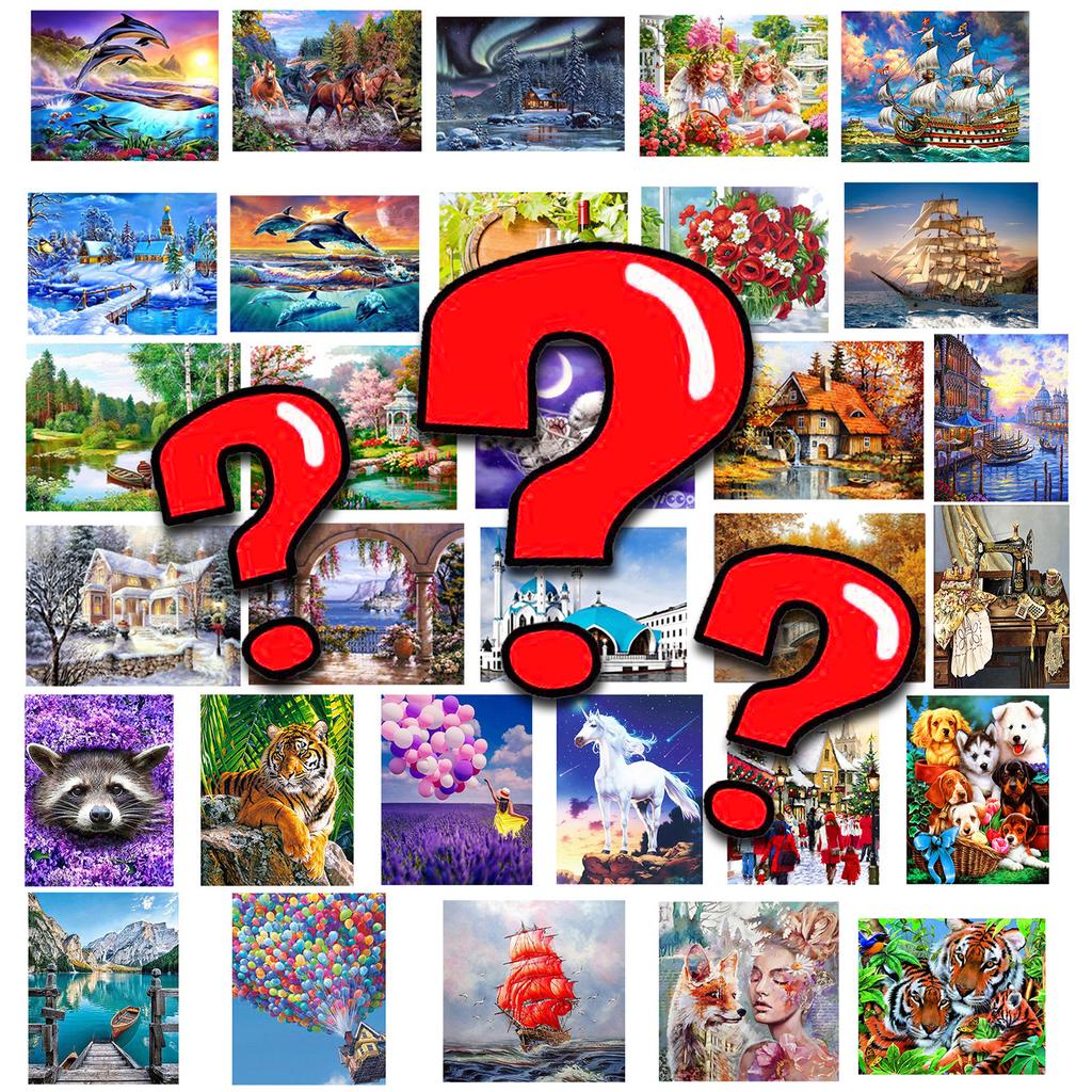 Buy Mystery Box DIY Full Round Drill Diamond Painting Kit Blind Artwork