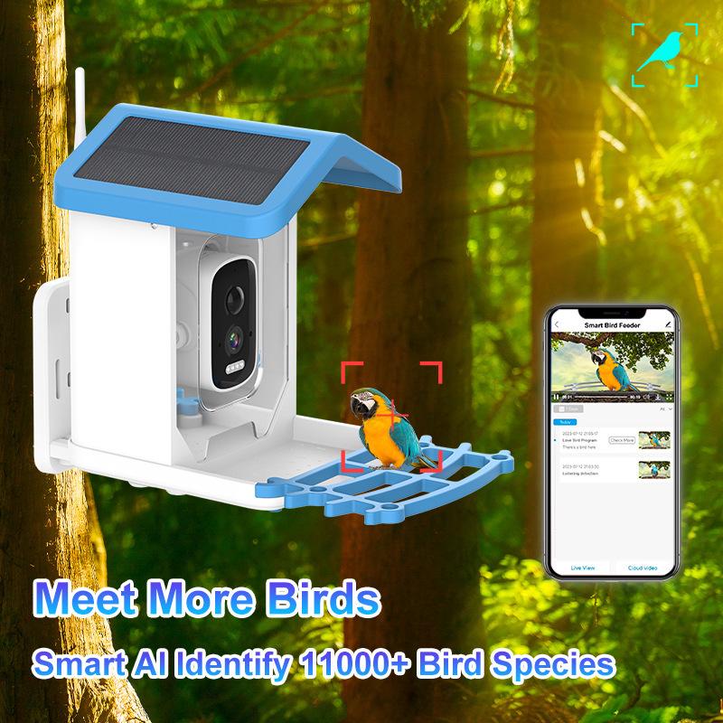 Smart Solar Bird Feeder with 4MP HD Camera & AI Bird Identification