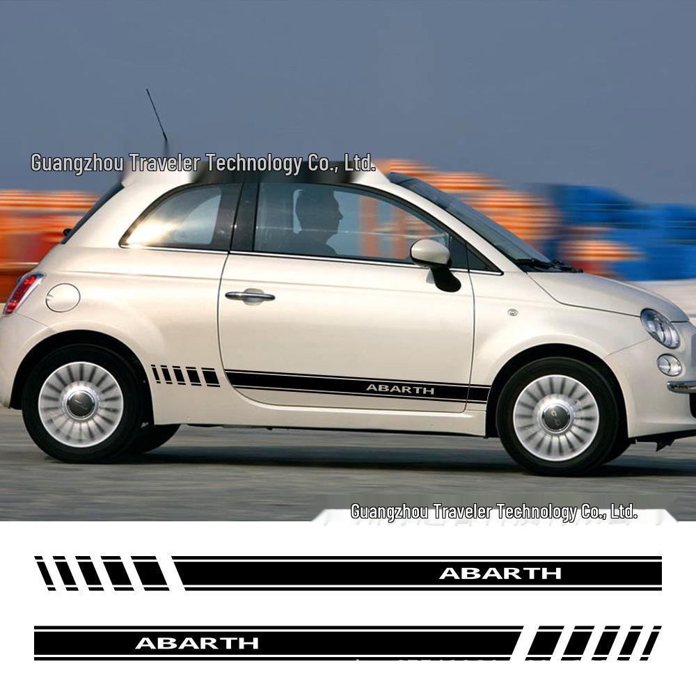 Fiat 500 Abarth Motorsport Side Stripe Stickers