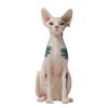 Mini Hairless Cat Model Creative Tattoo Cat Resin Simulation Animal Statue Decoration Modern Car Home Decoration Accessories