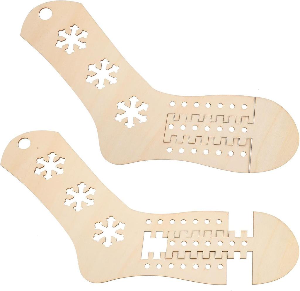 Decade of Wooden Socks for Knitted Sock Models, DIY Tools, Crochet Mold, 2 Pieces