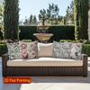2D Floral Embroidered Pattern Digital Print Pillowcases Pattern Cushion Cover Suitable For Sofa Bedroom Car Pillow Cover