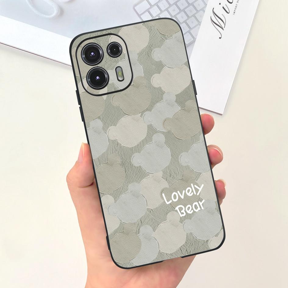 For Moto Edge 20 Lite Case  XT2139-1 Funda Fashion Painted Black Soft Silicone Protector Cover For Motorola Edge 20 Fusion Coque