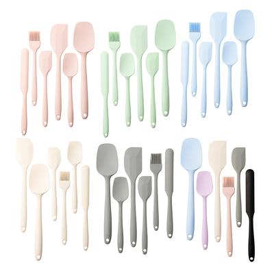 Backspatel aus Silikon, 6-teiliges Set, All-in-One-Cremespatel, Kuchenspatel, Ölpinsel, DIY-Backutensilien