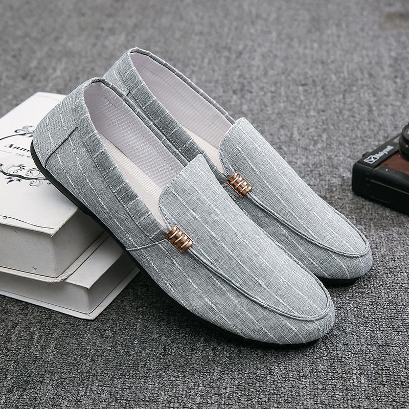 Men's Korean-Style Canvas Slip-On Shoes - Versatile & Trendy