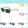 2023 Summer Color-changing Polarized Sunglasses Men's Night Vision Eyewear Black Metal Shades Wholesale Manufacturer