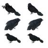 Animales de Plumas Simuladas Cuervo Negro Realista Decoración de Halloween, Figura de Cuervo Plumado Realista Atrezo Adorno de Tema Gótico para Casa Embrujada,