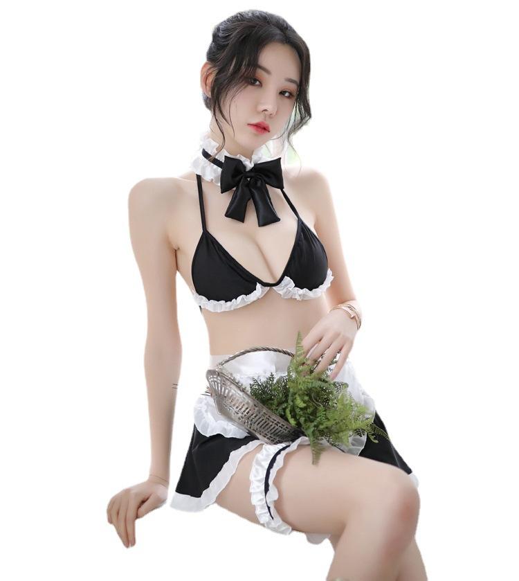 Sex underwear, maid, vacuum cute soft cute uniform set, short skirt set.