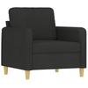 Vidaxl 4-Piece Lounge Set, Fabric Upholstered, Black