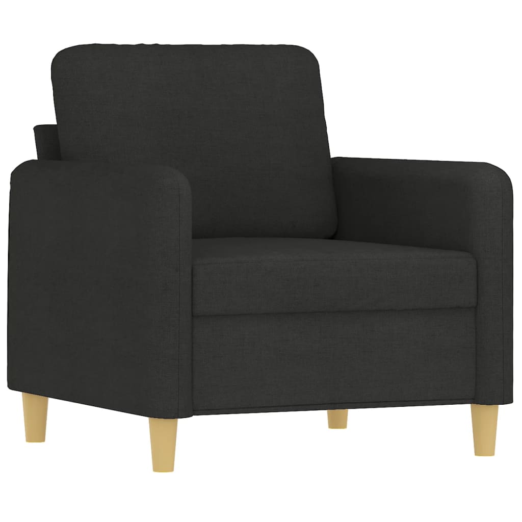 Vidaxl 4-Piece Lounge Set, Fabric Upholstered, Black