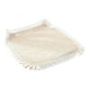 Decorative Seat Mat for Rattan Chairs Cotton Linen Chair Pad with Ties, Striped Plaid Comfortable Pads Patio Lace Trim, Breathable Dining Office Soft