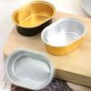 100Pcs 68ML Aluminum Foil Oval Non-Stick Baking Cups Cake Containers With Clear Lids Heat Resistant For Cakes