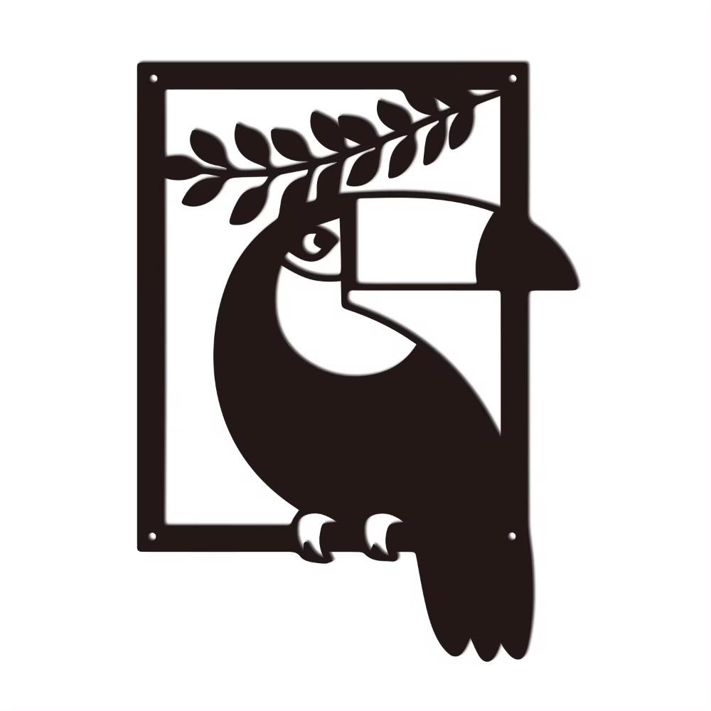 1pc Toucan Metal Wall Art Tropical Bird Design Elegant Bird Art for Stylish Wall Decor Perfect Tropical Wall Decoration