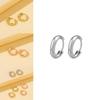 Minimalist Alloy Hoop Earrings Elegant Geometric Gold Silver Rose Gold For Ladies