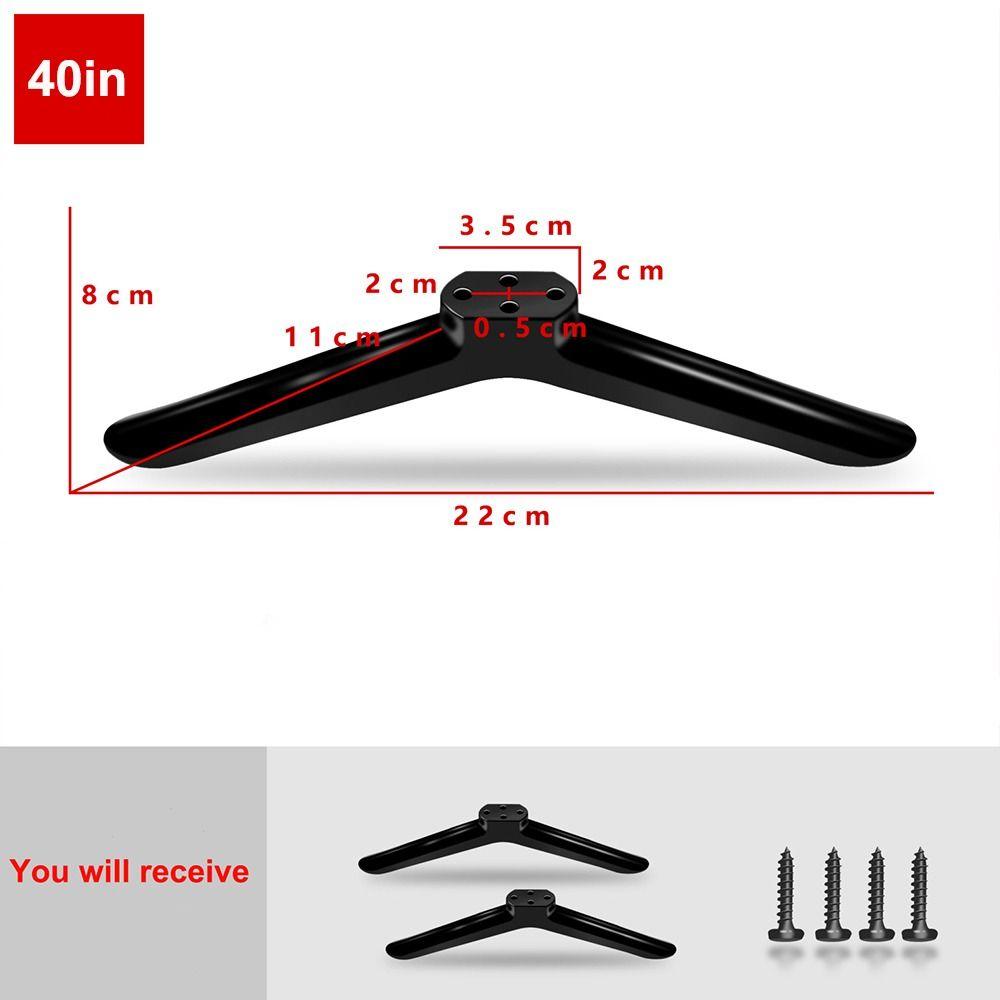 Neuer Universal TV Basisständer Beine Mit Schrauben Schwarz TV Ständer Basis Halterung Tischplatte Verstellbare Hardware Schlafzimmer