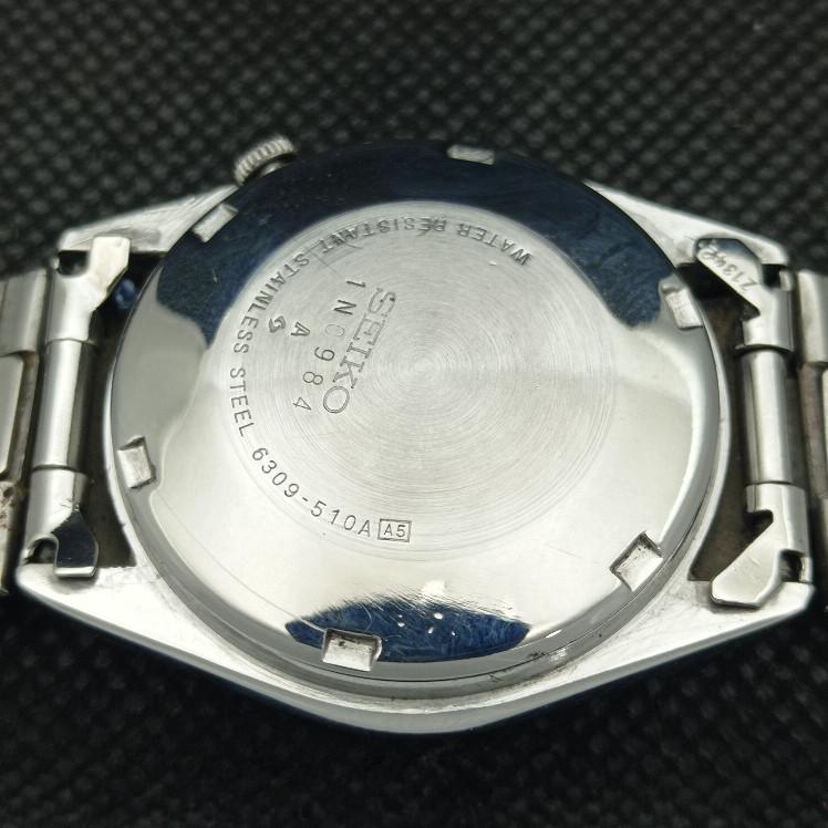 USED VINTAGE SEIKO 5 AUTOMATIC 6309A JAPAN MENS GREEN WATCH 621b-a413553-2 SKU621b-a413553