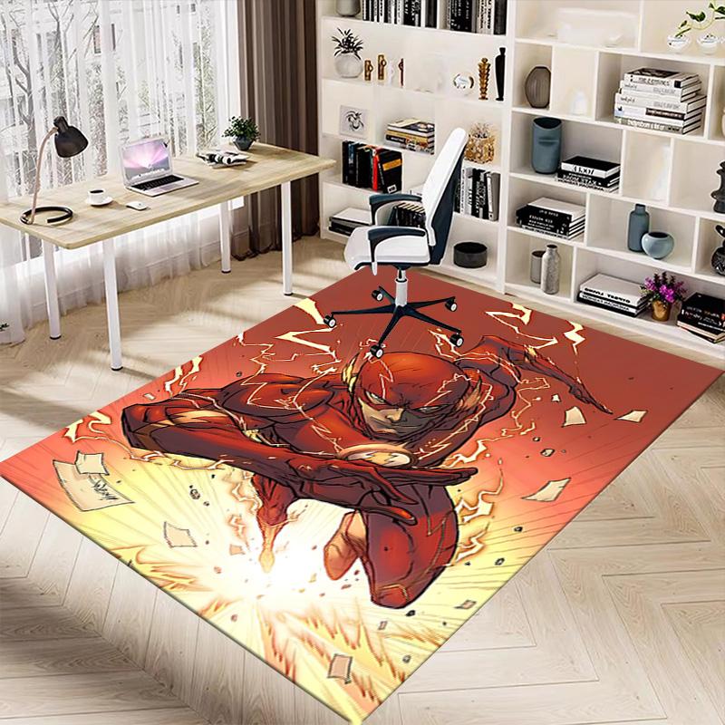 Flash Hero Action Carpet For Playroom Bedroom Living Room Sofa Home Decorkids Game Area Rug Nonslip Floor Mat