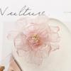 Decorative Organza Fabric Flower DIY Jewelry Accessories Soft Touch for Wedding Bridesmaid Party Hair Clip Making