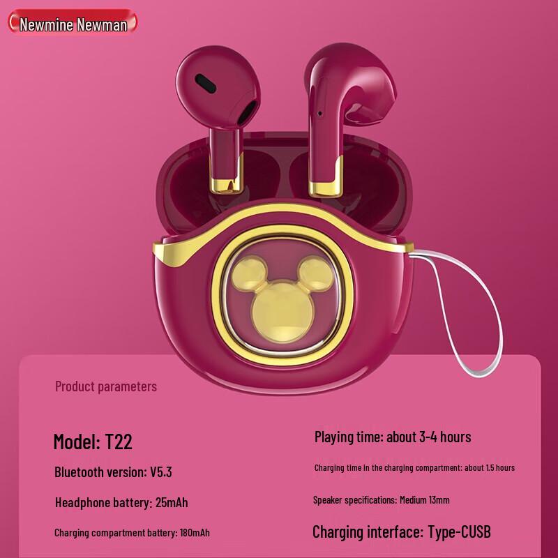 Newmine T22 TWS 5.3 Clip-on Bluetooth Earbuds