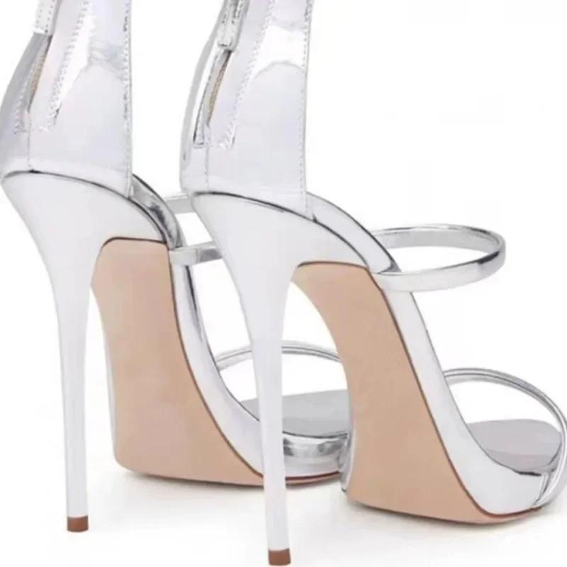 Soleist New Luxury Womens Shoes Summer Sexy Stiletto High Heel Pumps Fashion High-quality Banquet Zipper Strap High Sandals Zapatos