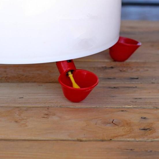 10Pcs Water Bowl High Capacity No-Spill Plastic Automatic Animal Drinking Feeder for Chicken