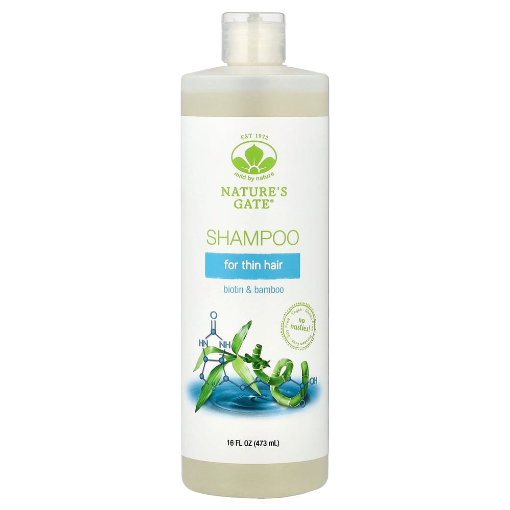 Nature s Gate Biotin & Bamboo Shampoo for Thin Hair, 473ml (16 fl oz) 473ml - 1 ea
