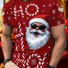 Christmas Style Hat 3d Print T-shirt Men Women Fashion Short Sleeve Tops Tees Funny Santa Claus Tshirt Mens Clothing Snowflake