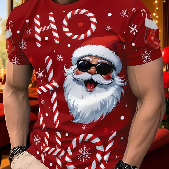 Christmas Style Hat 3d Print T-shirt Men Women Fashion Short Sleeve Tops Tees Funny Santa Claus Tshirt Mens Clothing Snowflake