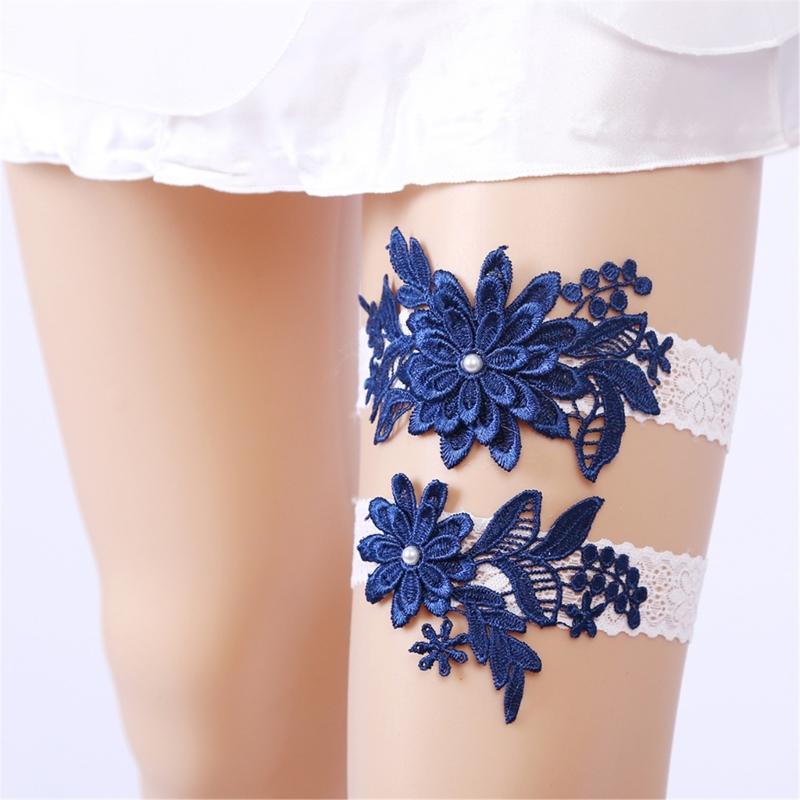 Breathable Comfortable Lace Bridal Garter Set For Day Wear In Weddings Celebrations
