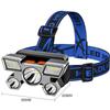 5LED Bright Headlamp Rechargeable Waterproof Adjustable 4Modes Lightweight for Outdoor Camping Running Hiking