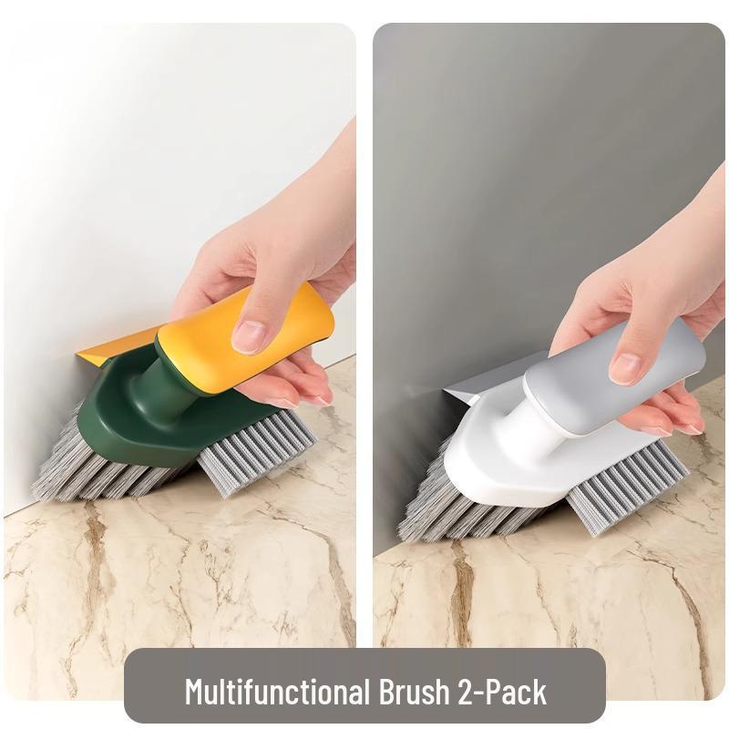 Multi-Purpose Crevice & Corner Brush for Bathroom, Toilet, and Floor with Hard Bristles for Grout Stain Removal