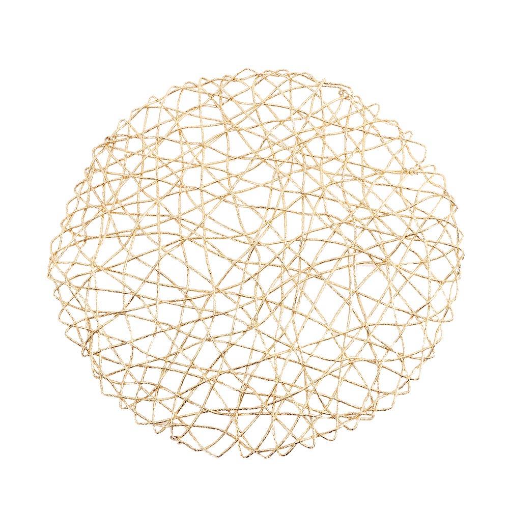 Okrągła Dekoracja Stołu 38cm Pleciona Podkładka Kuchenna Podstawka Pod Kubek Naczynia Stołowe