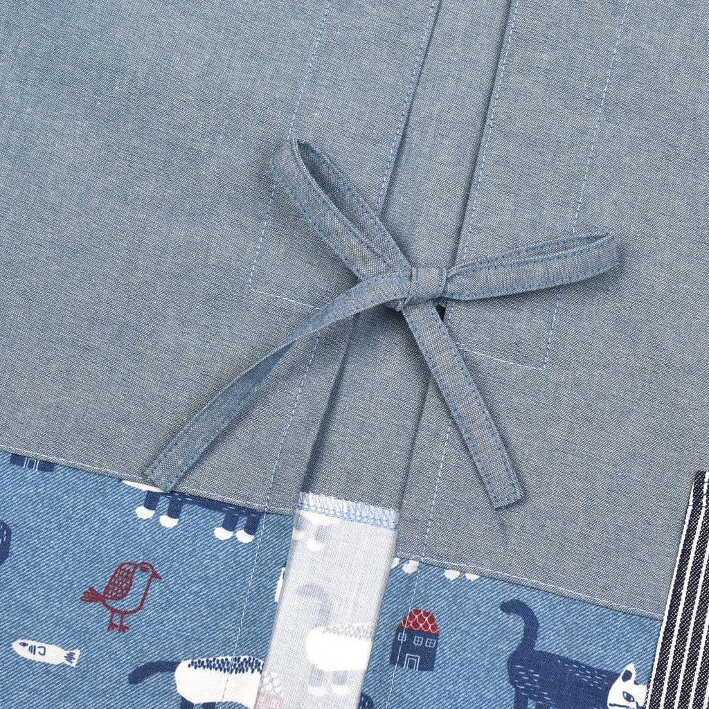 Kusguru Japan Ribbon Open Kappo 247559 Blue Women's M-L