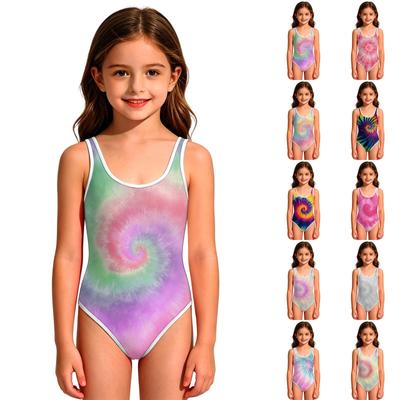 Girls' One-Piece Swimsuit - Round Neck Summer Bathing Suit