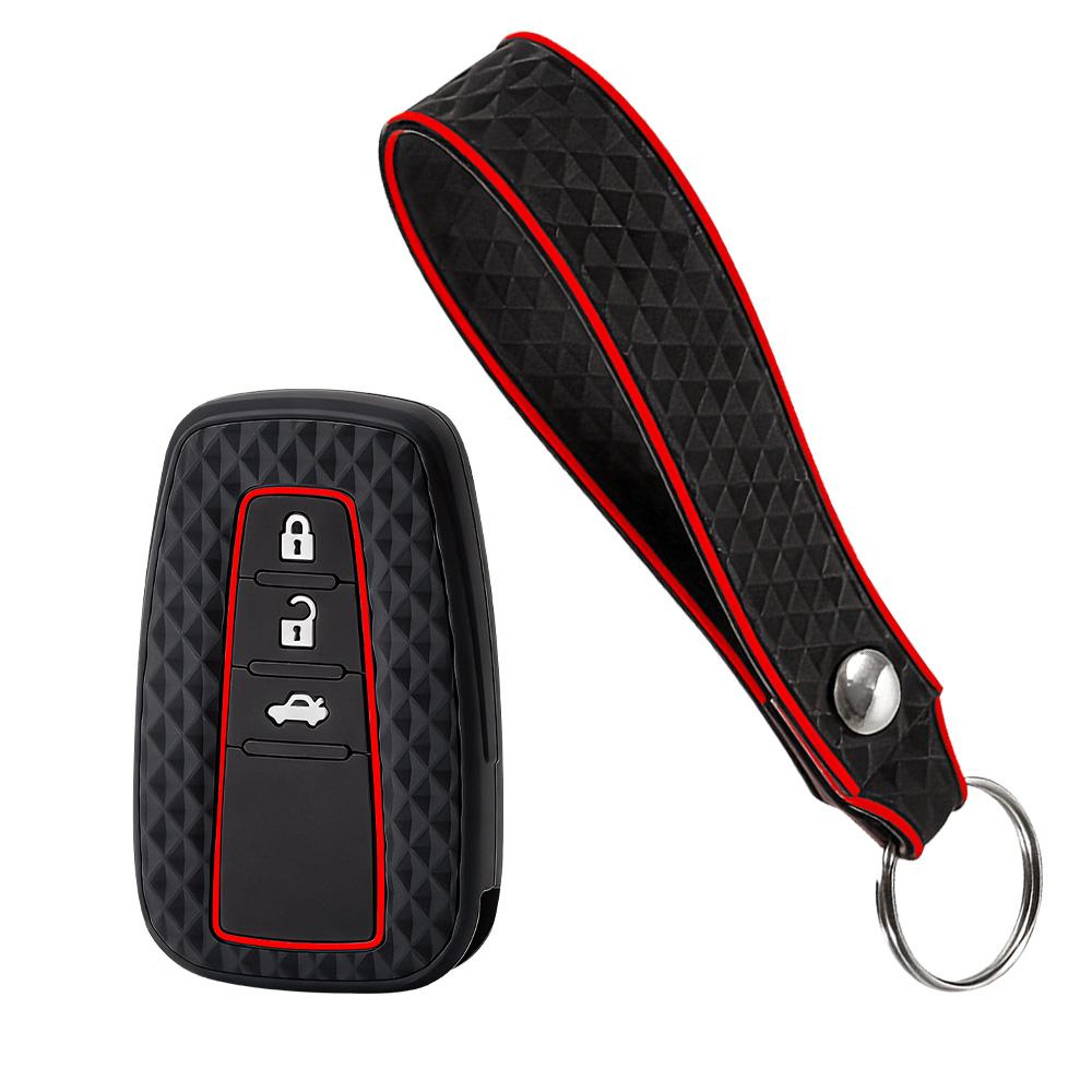 Silicone Remote Car Key Case Cover For Toyota Chr Camry Corolla Rav4 Highlander C-Hr Prius Land Cruiser Prado Shell 3/4 Buttons