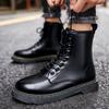 Martin boots lente nieuwe casual Britse leren schoenen leren laarzen hoge top martin boots schoenen één