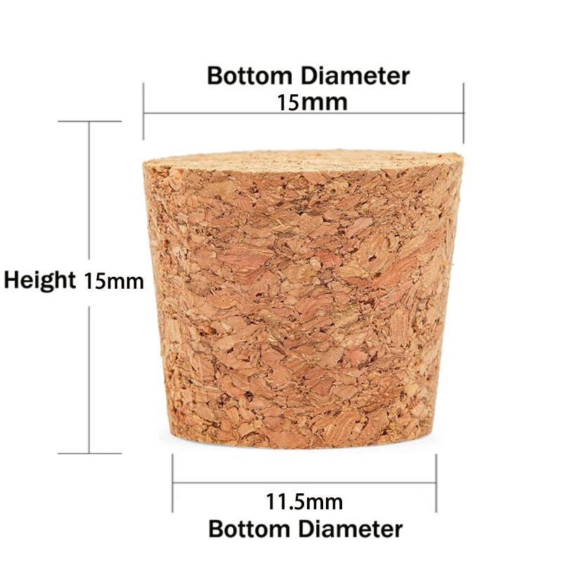 5-10 Stück Korkstopfen Flaschen Korkstopfen Holz Konische Korkstopfen Geeignet für Flaschen Bastelarbeiten und Weinflaschen 7